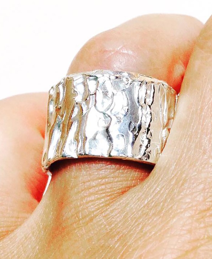 Silver Textured Ring