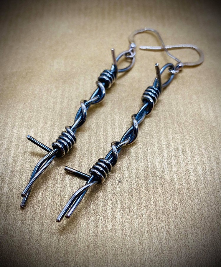Barb Wire Drop Earrings