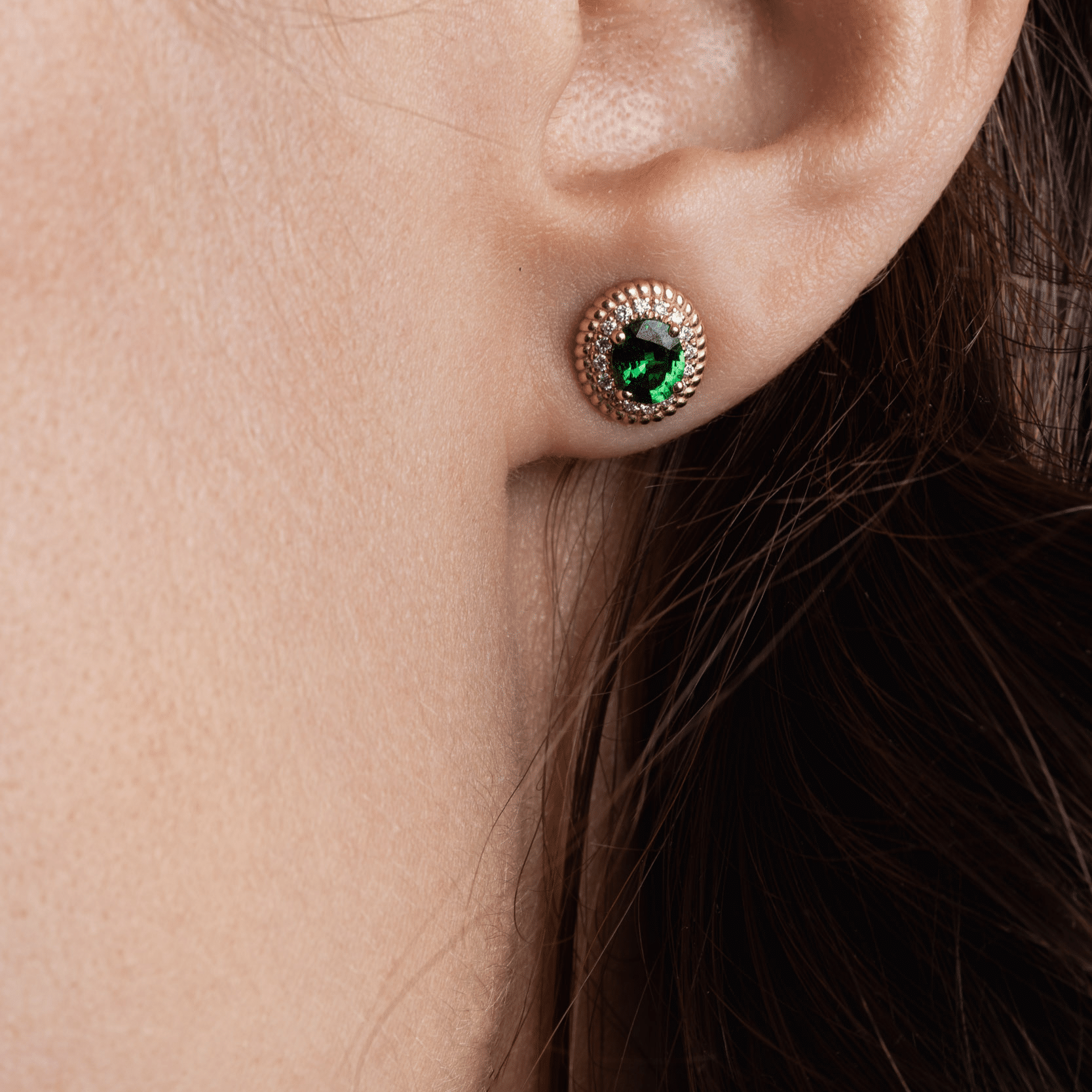 BO grenat tsavorite et diamants – Victoria – Création unique