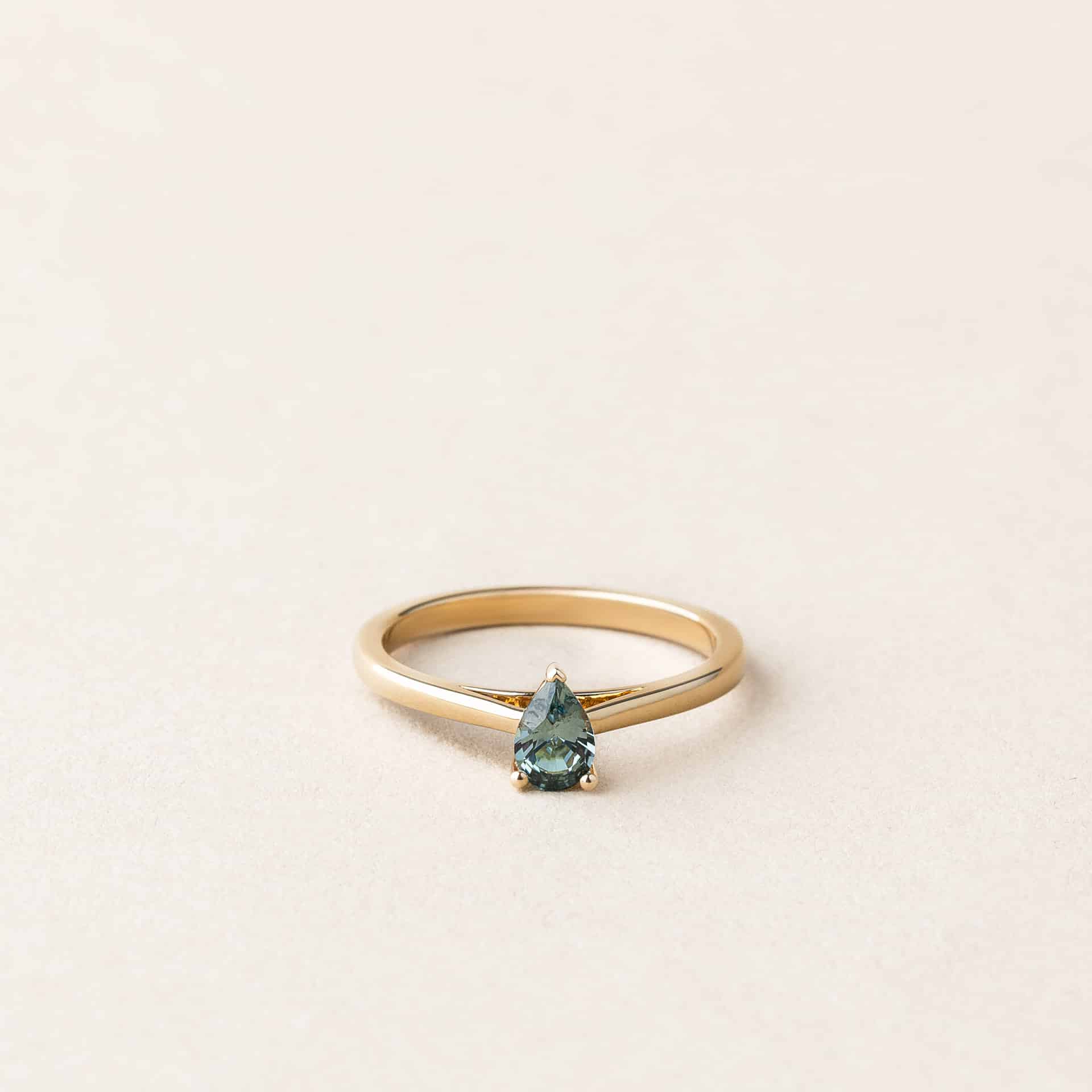 Le Solitaire saphir teal 0,55 carat