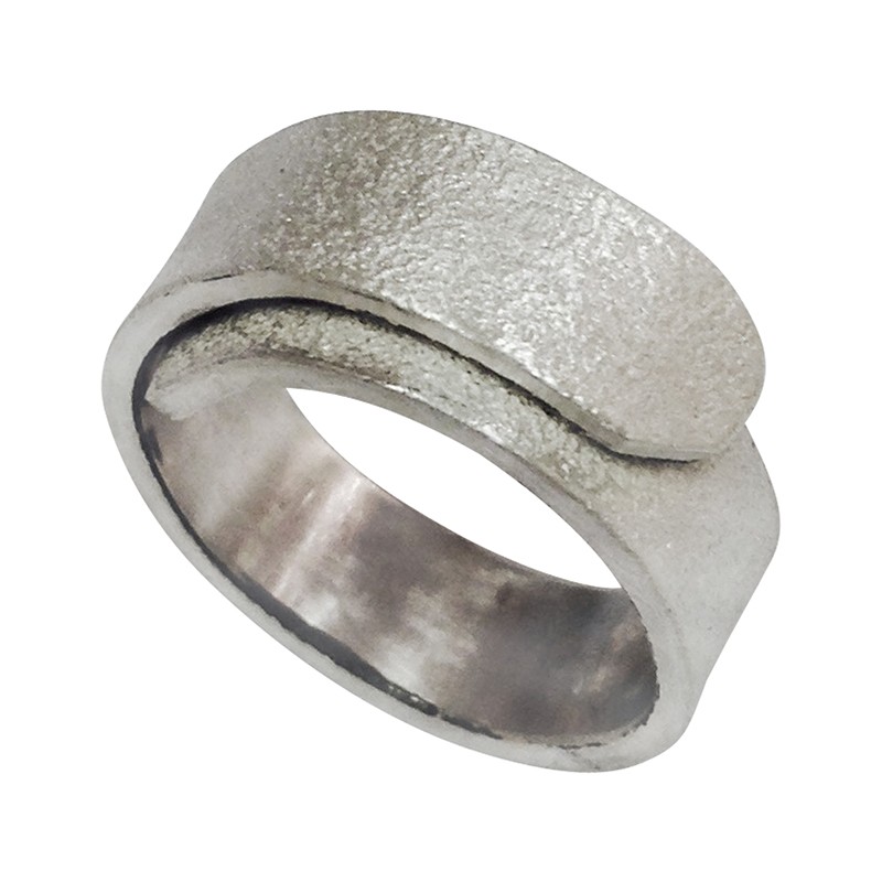 Silver Overlap Ring