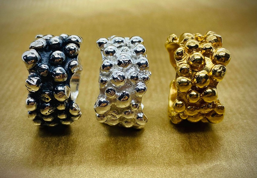 Silver Chunky Bobble Ring