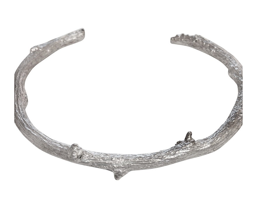 Silver Twig Bangle