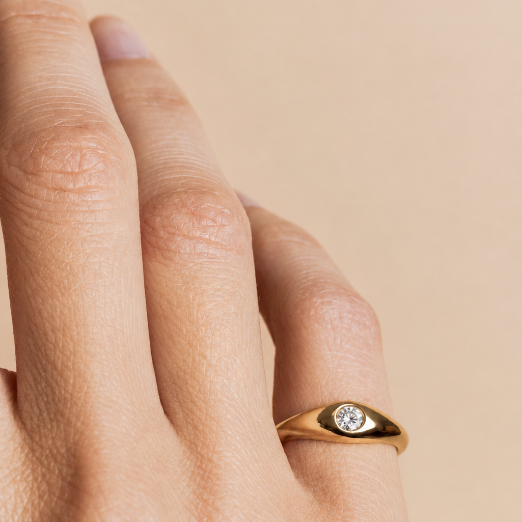 Pinky ring diamant – Cléo