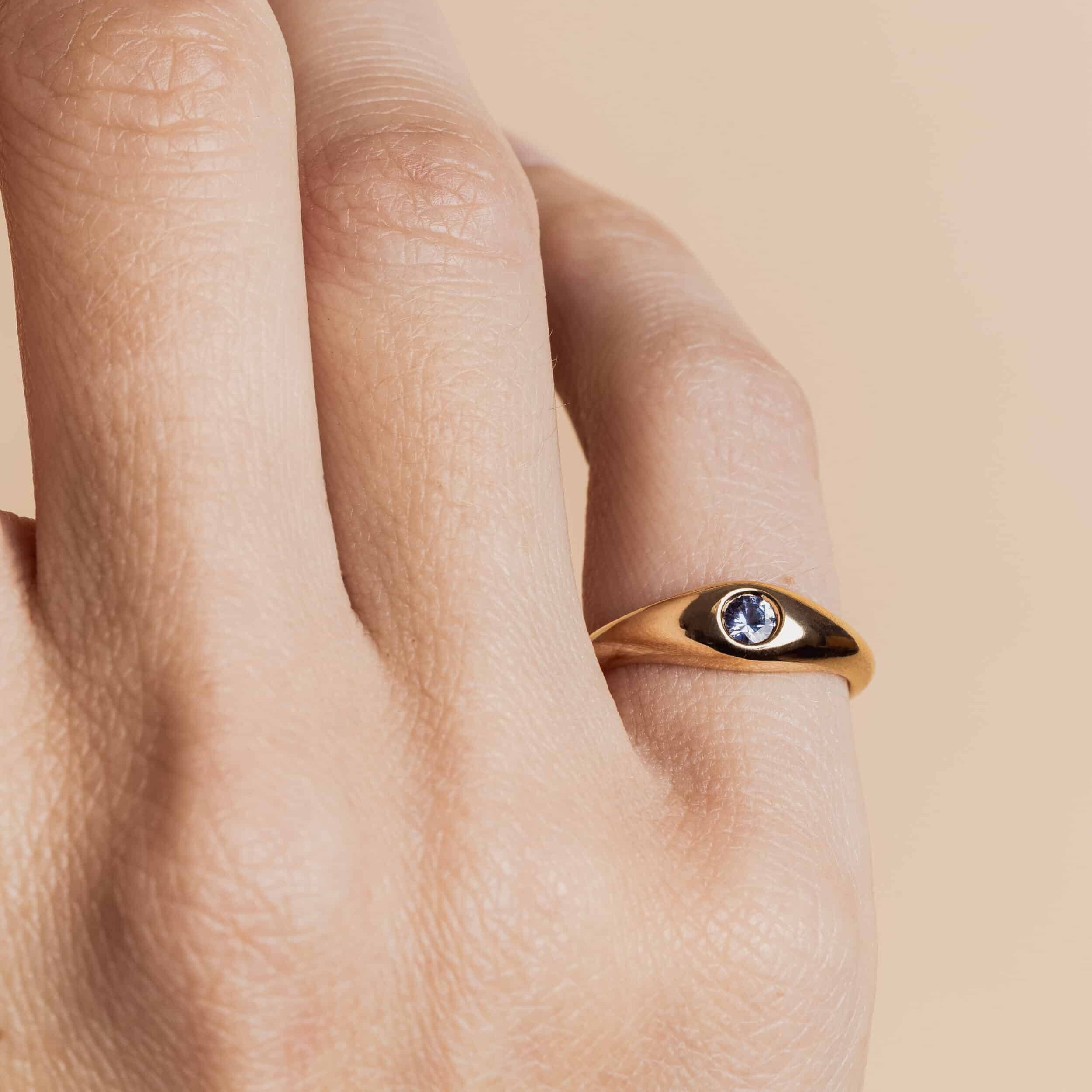 Pinky ring saphir – Cléo