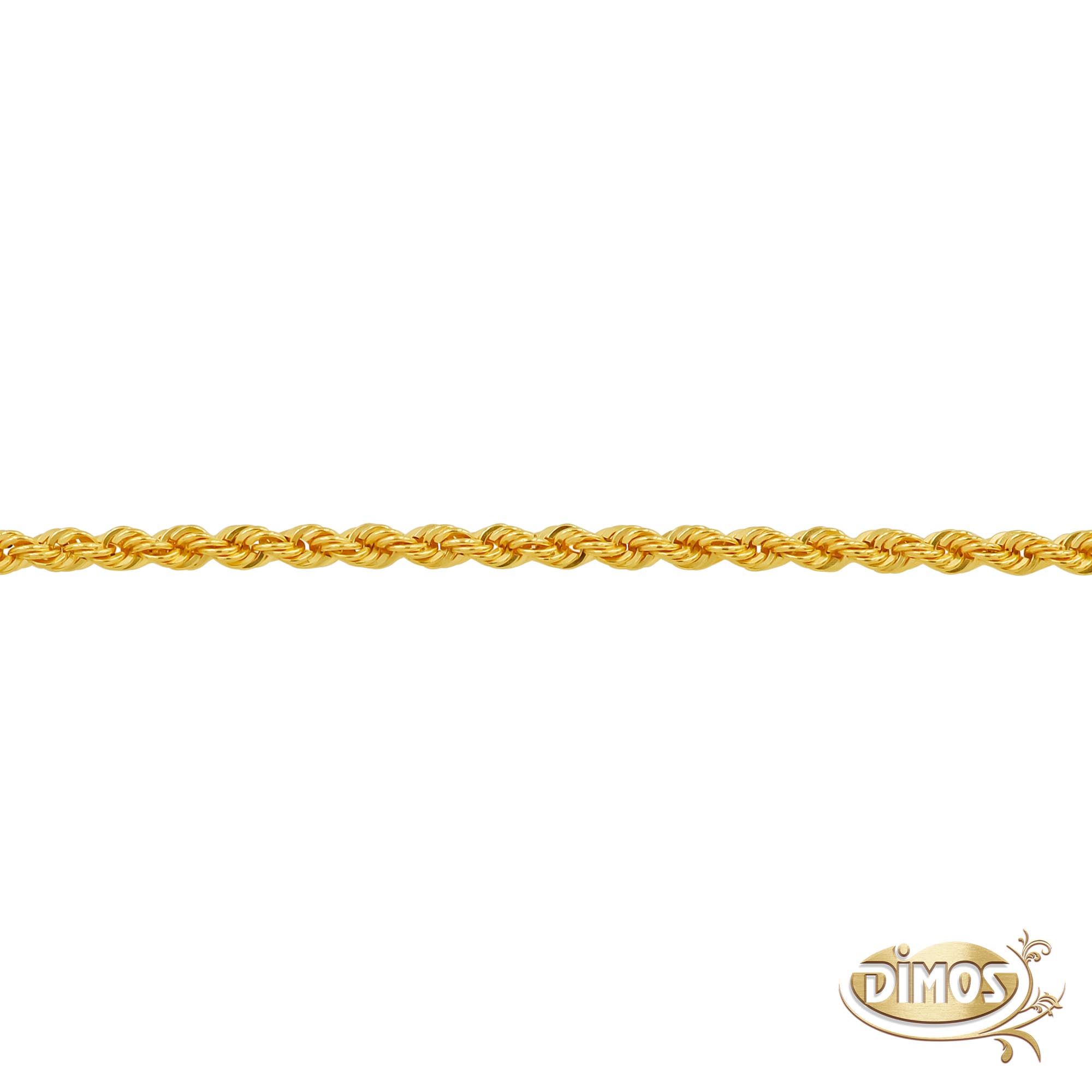 14k Gold Unisex Rope Chain Bracelet