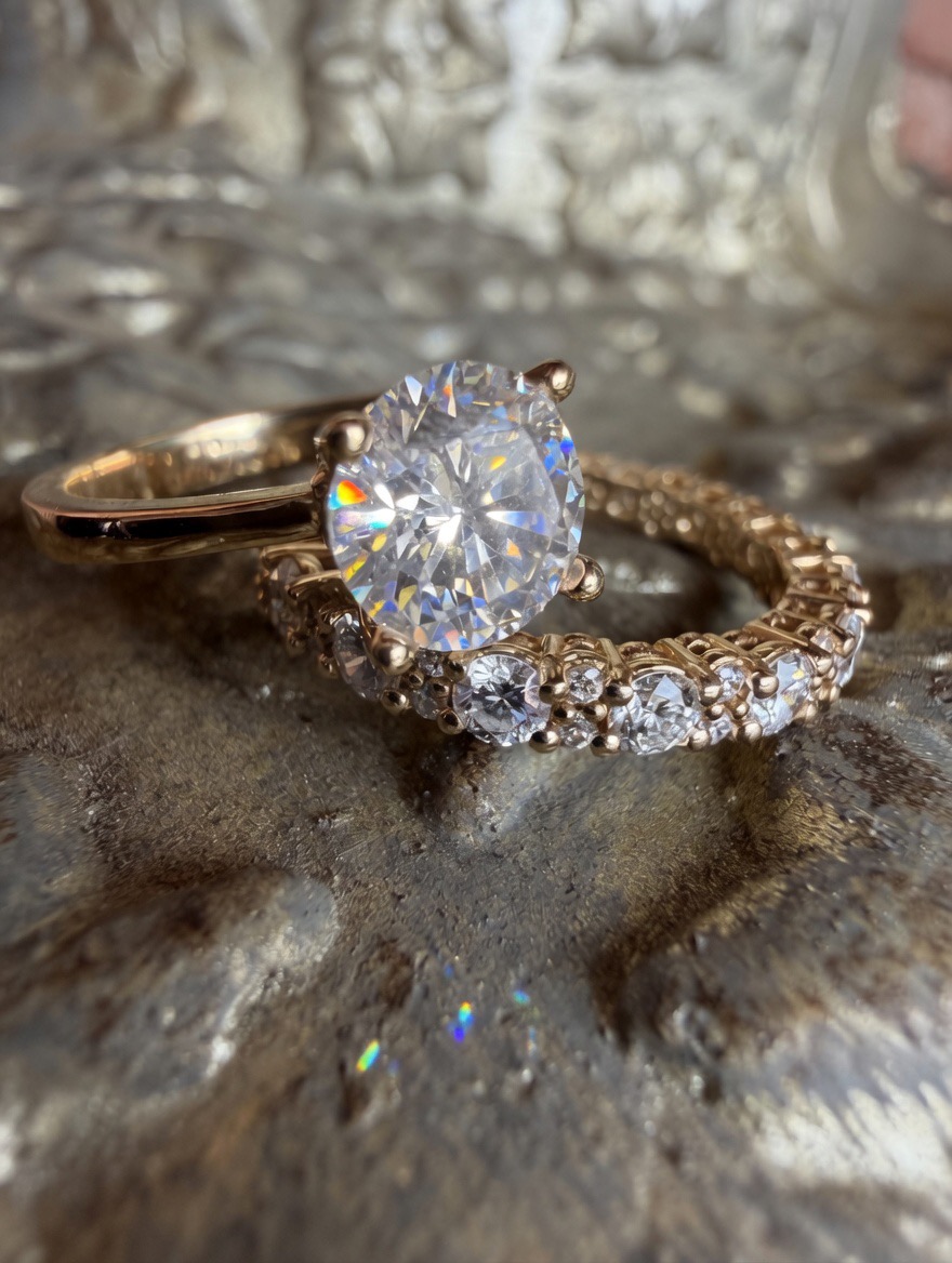 Engagement and wedding rings