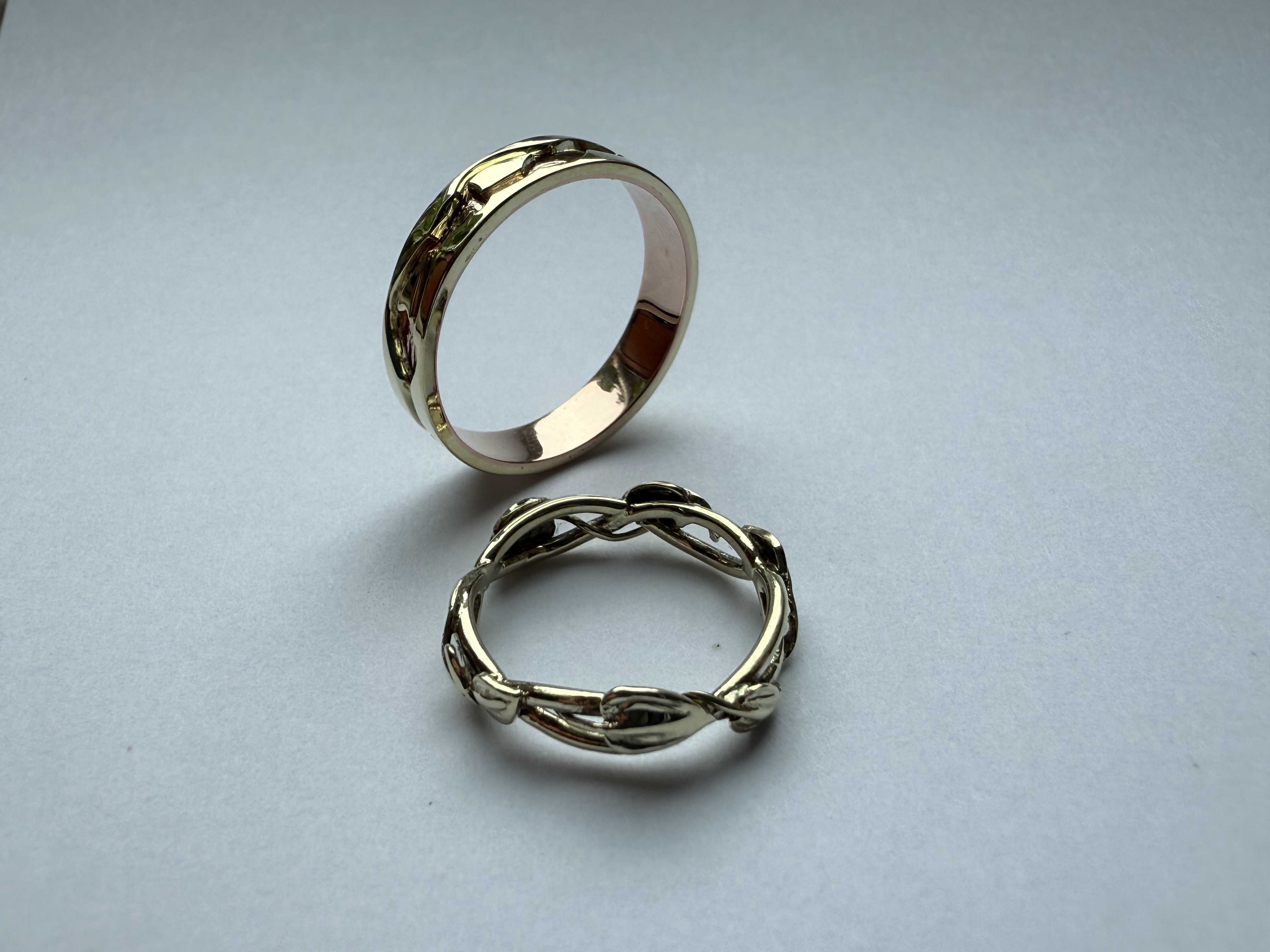 Organic wedding rings